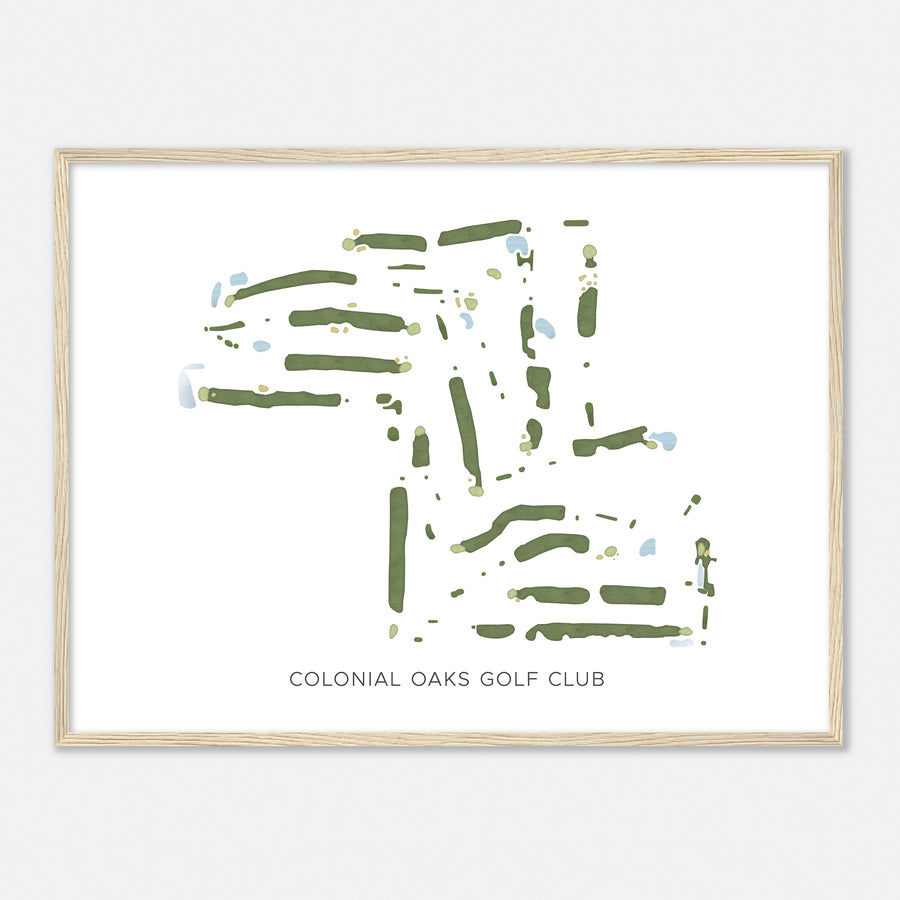 Print of Colonial Oaks Golf Club Modern Map