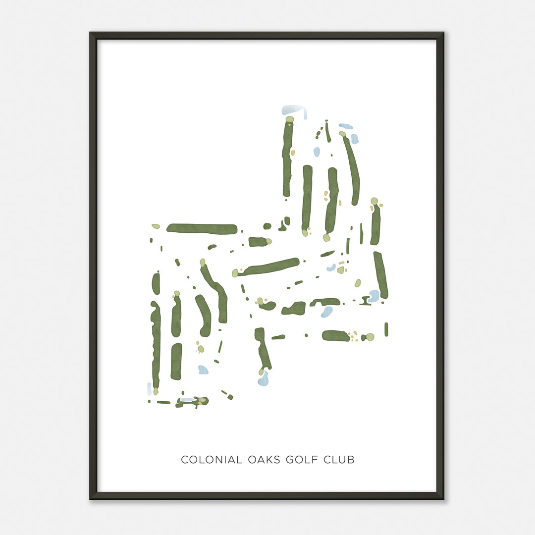 Print of Colonial Oaks Golf Club Modern Map