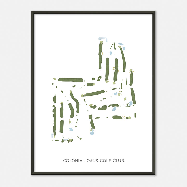Print of Colonial Oaks Golf Club Modern Map
