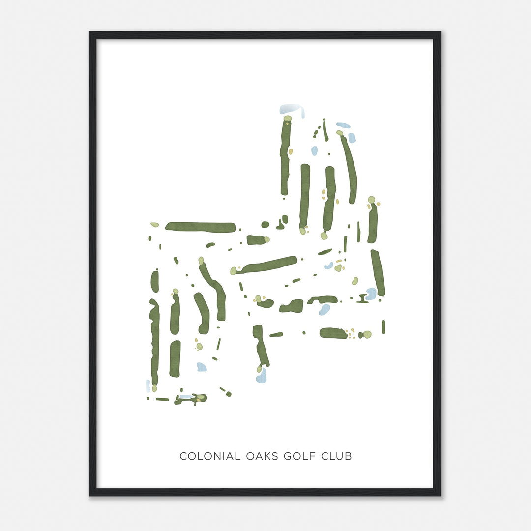 Print of Colonial Oaks Golf Club Modern Map