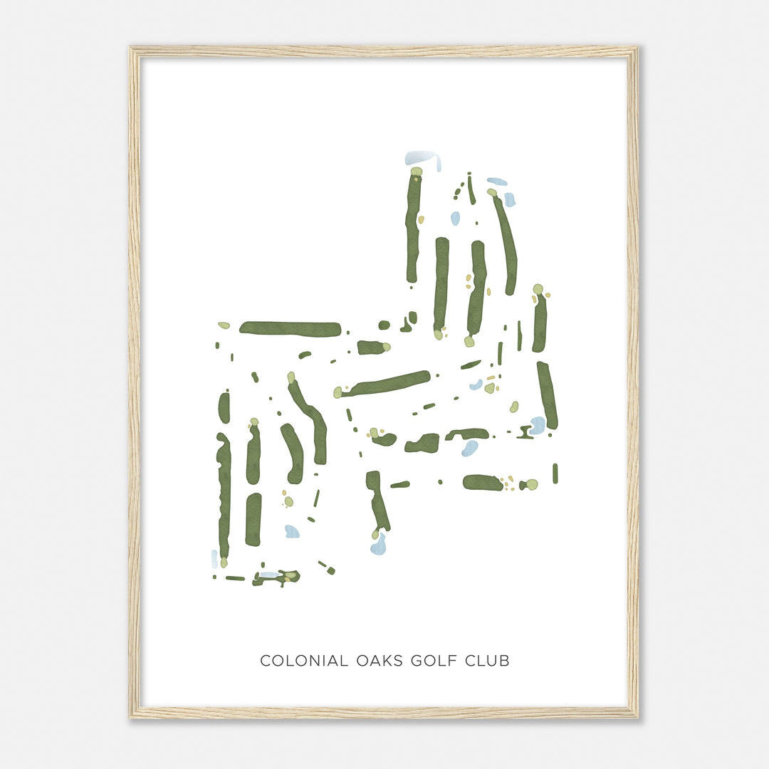 Print of Colonial Oaks Golf Club Modern Map