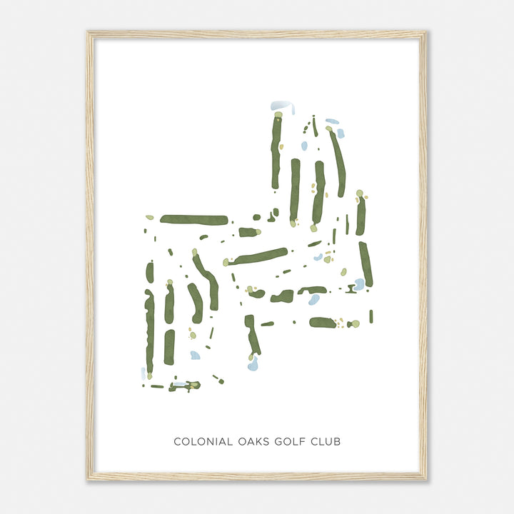 Print of Colonial Oaks Golf Club Modern Map