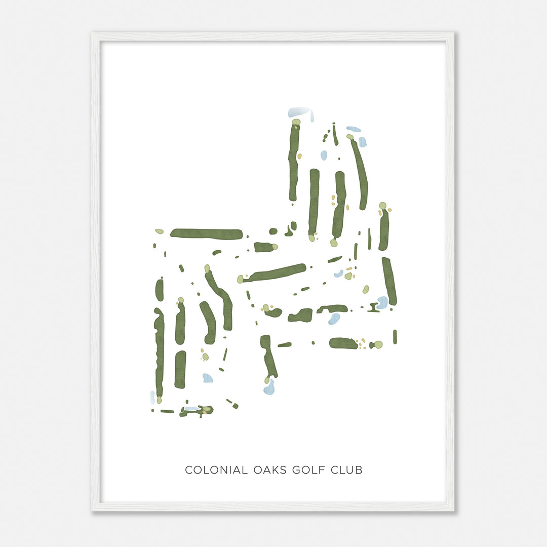 Print of Colonial Oaks Golf Club Modern Map