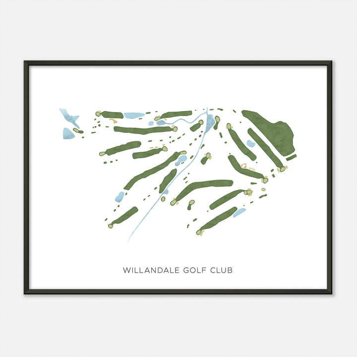 Print of Willandale Golf Club Modern Map