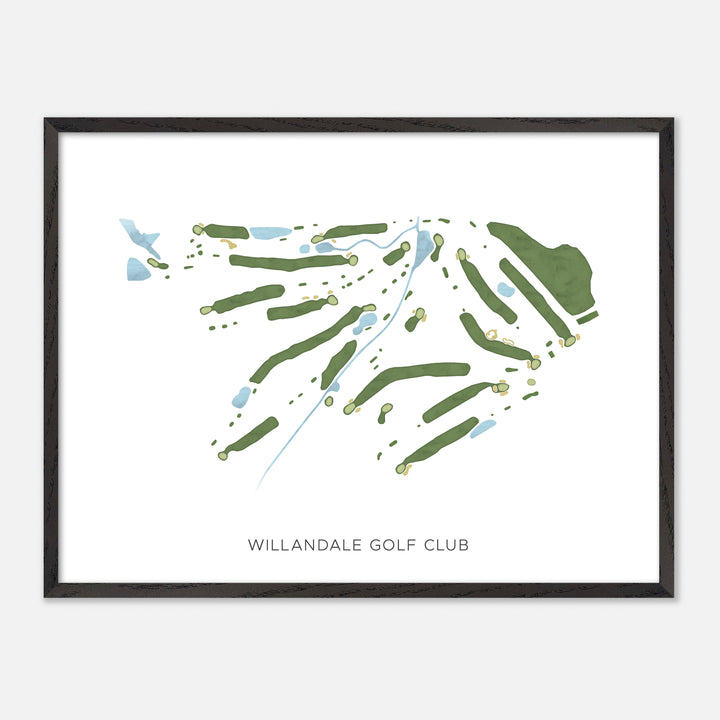 Print of Willandale Golf Club Modern Map