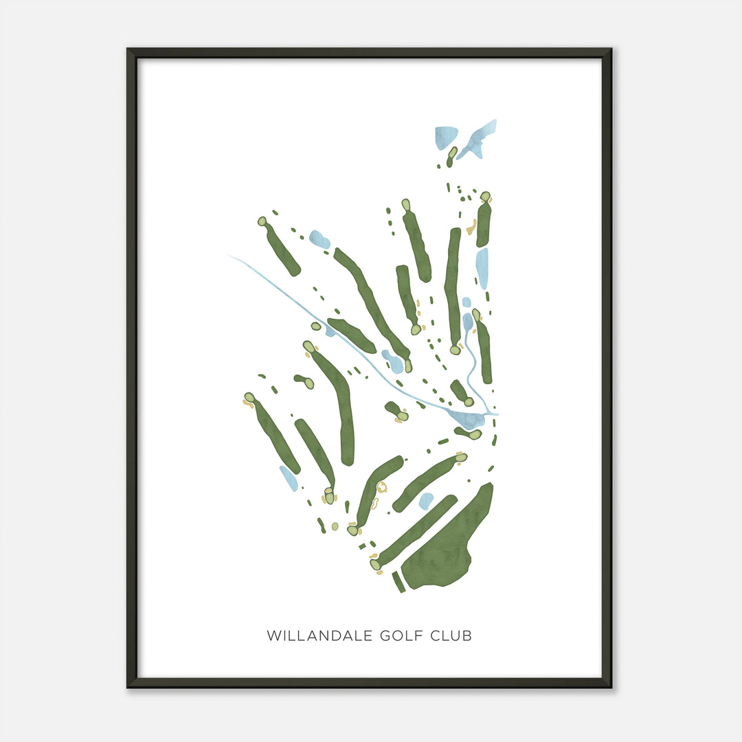 Print of Willandale Golf Club Modern Map
