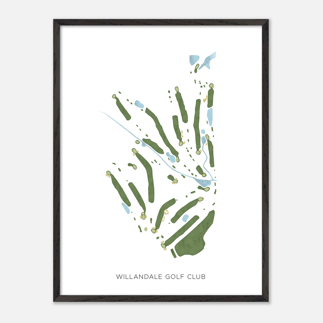 Print of Willandale Golf Club Modern Map
