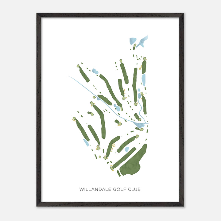 Print of Willandale Golf Club Modern Map