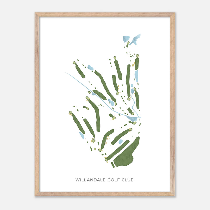 Print of Willandale Golf Club Modern Map