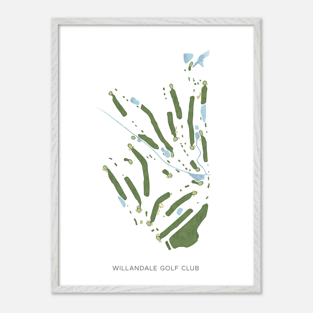Print of Willandale Golf Club Modern Map