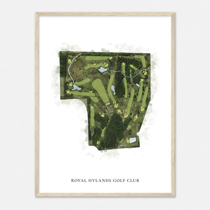 Print of Royal Hylands Golf Club Classic Map