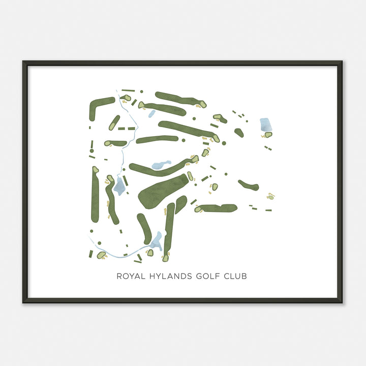 Print of Royal Hylands Golf Club Modern Map