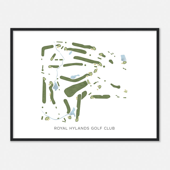 Print of Royal Hylands Golf Club Modern Map