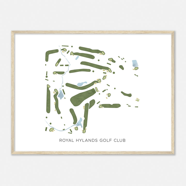 Print of Royal Hylands Golf Club Modern Map