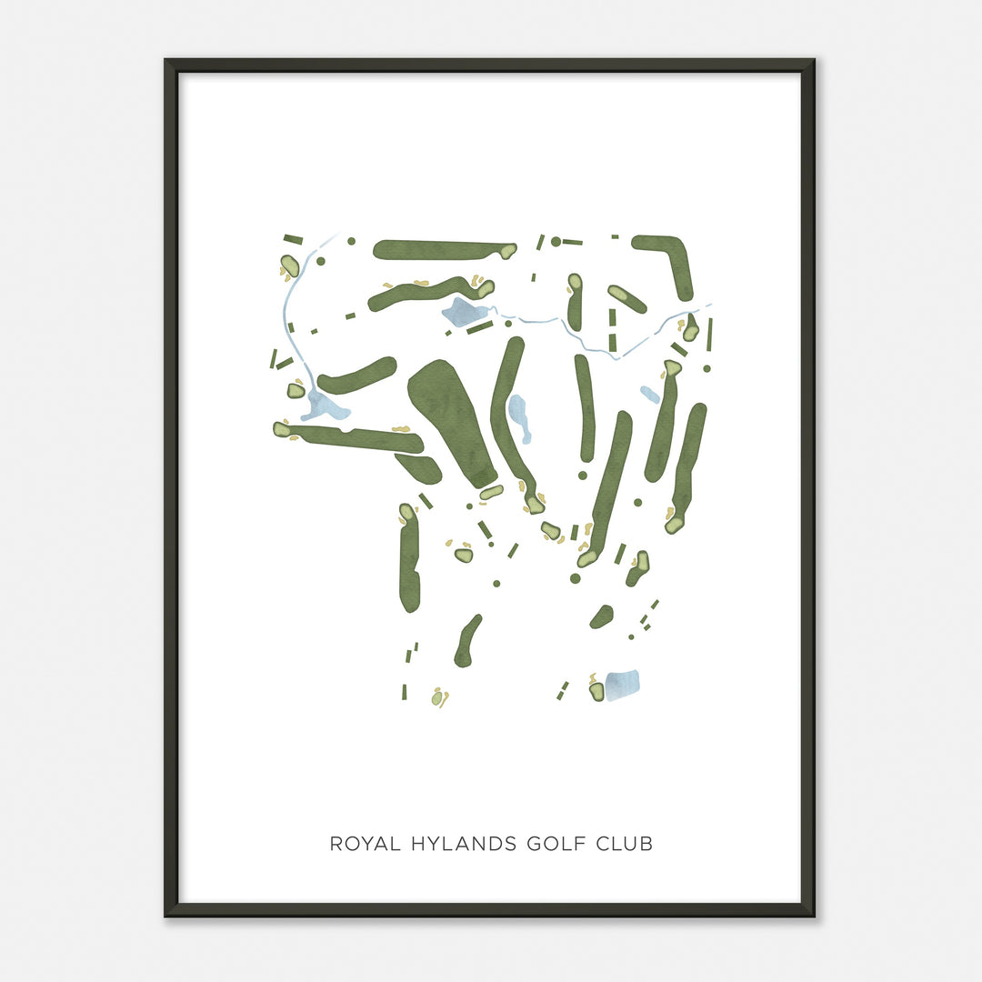 Print of Royal Hylands Golf Club Modern Map