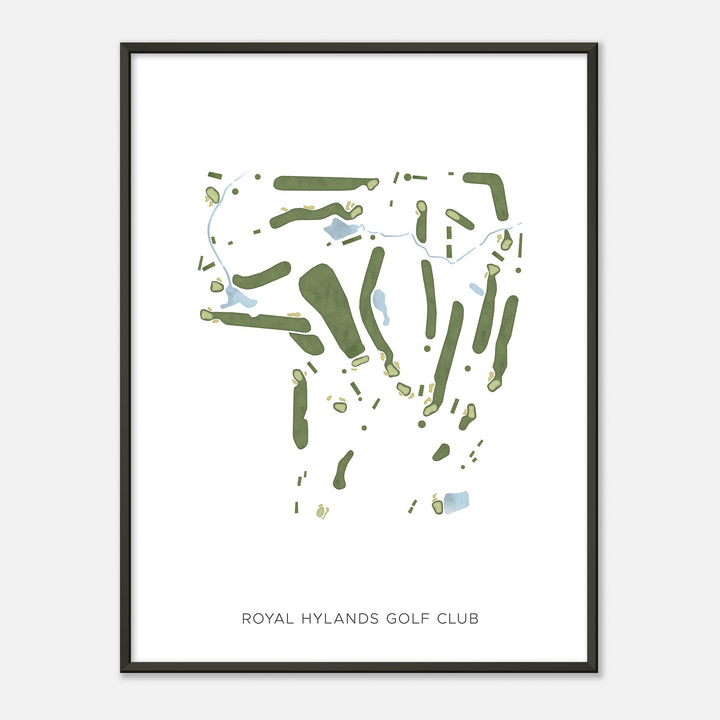 Print of Royal Hylands Golf Club Modern Map