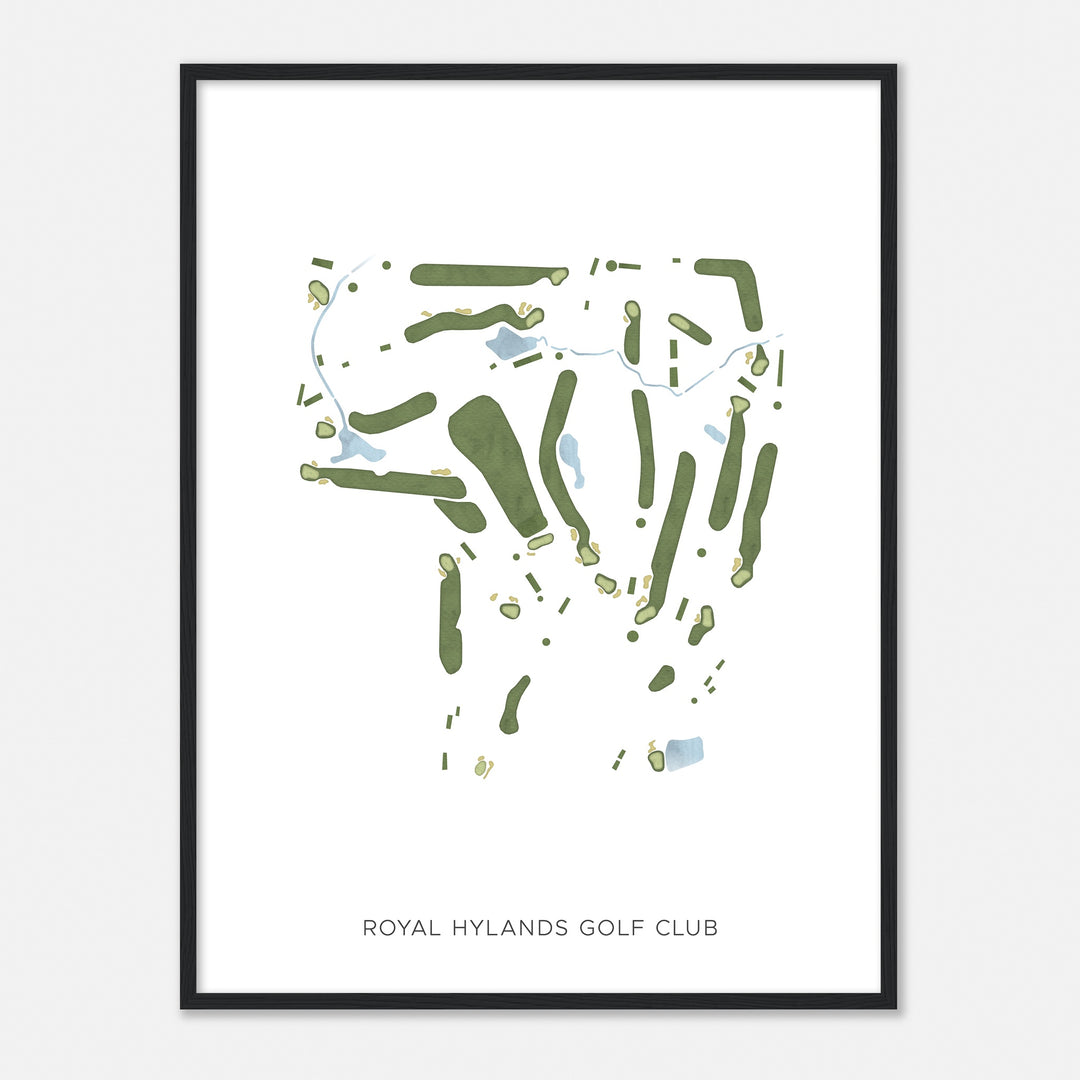 Print of Royal Hylands Golf Club Modern Map