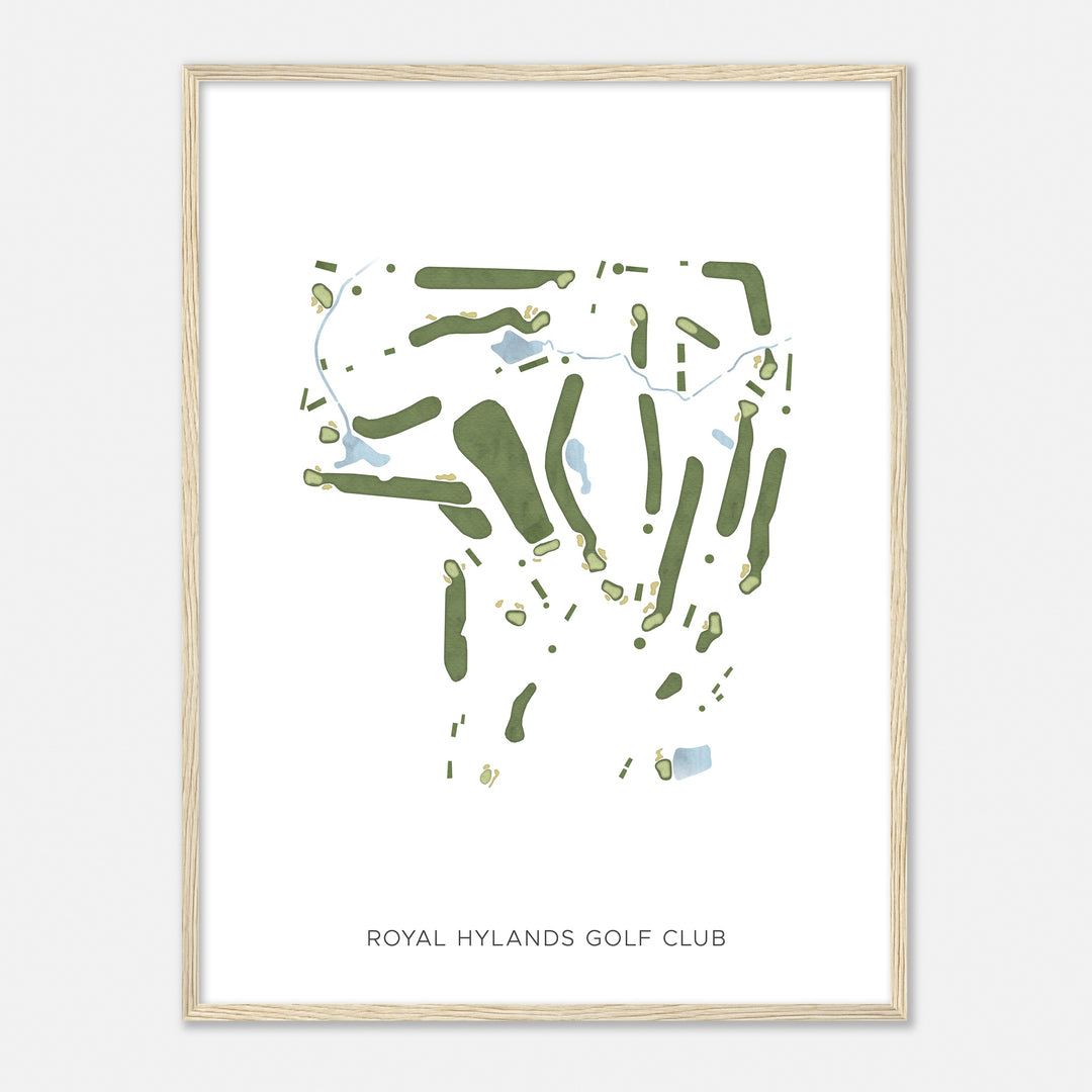 Print of Royal Hylands Golf Club Modern Map