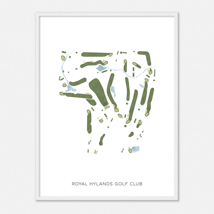 Print of Royal Hylands Golf Club Modern Map