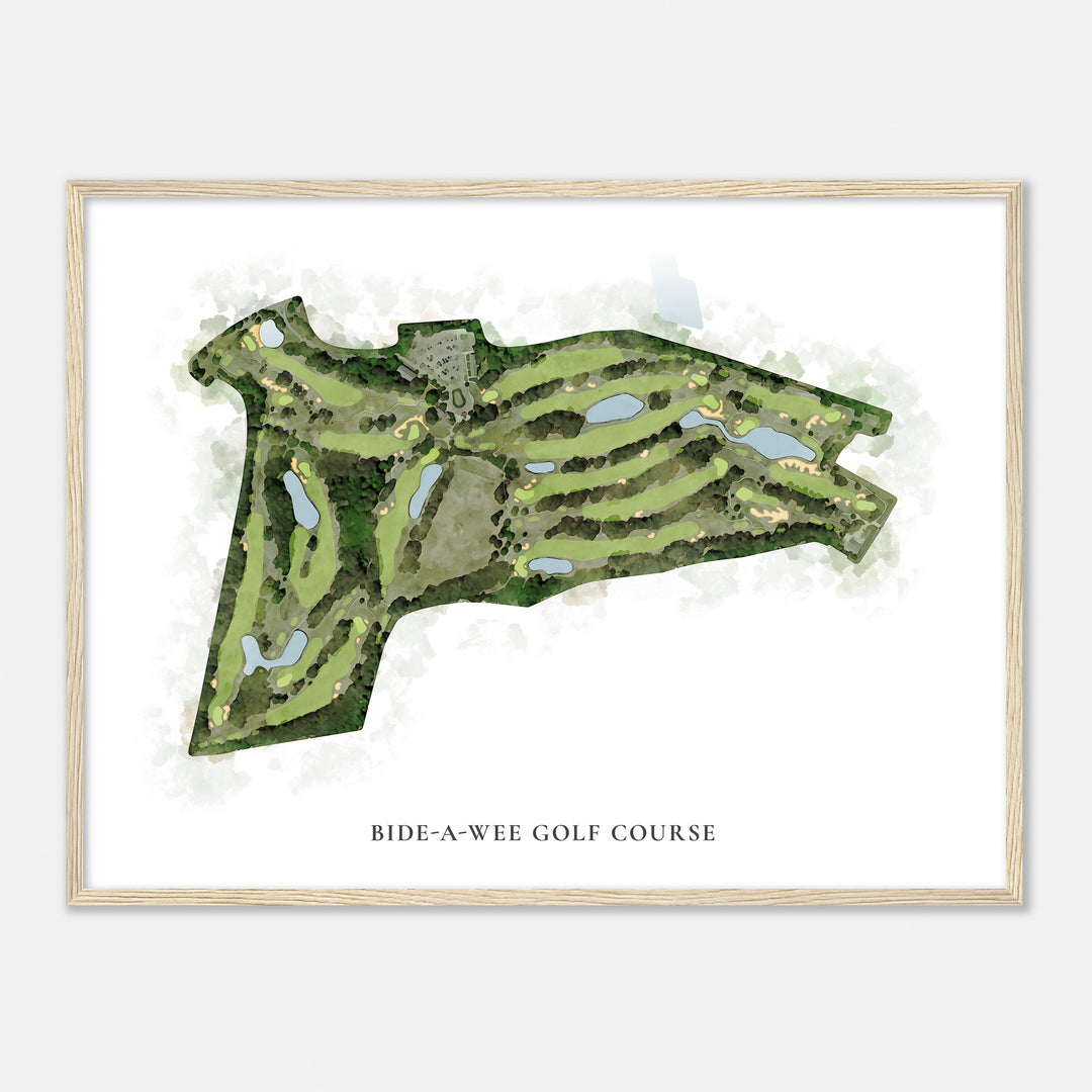 Print of Bide-A-Wee Golf Course Classic Map