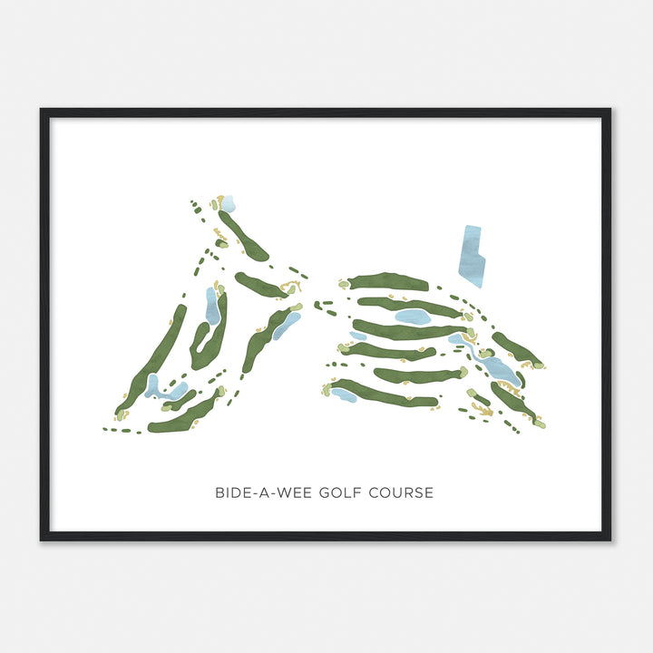 Print of Bide-A-Wee Golf Course Modern Map