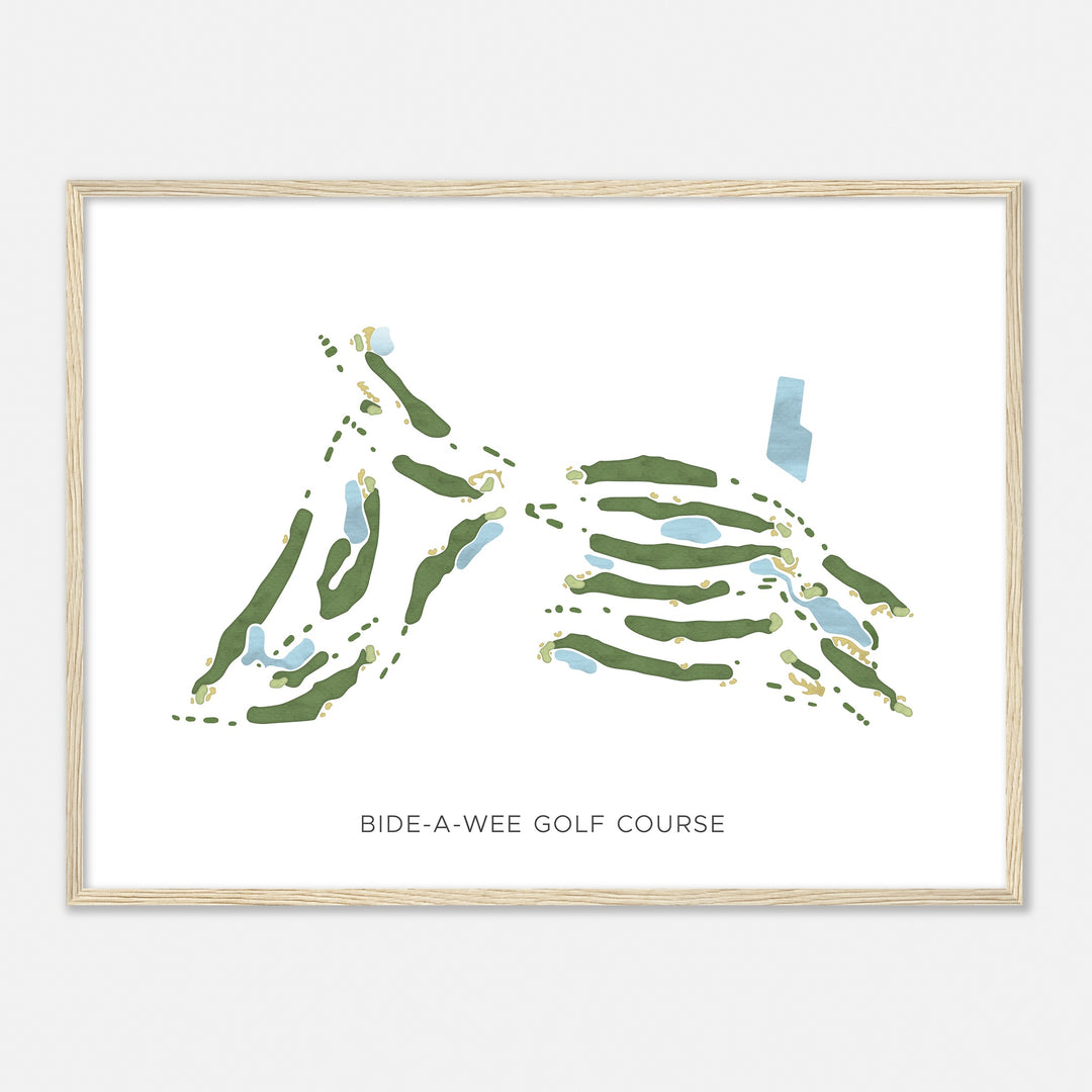 Print of Bide-A-Wee Golf Course Modern Map