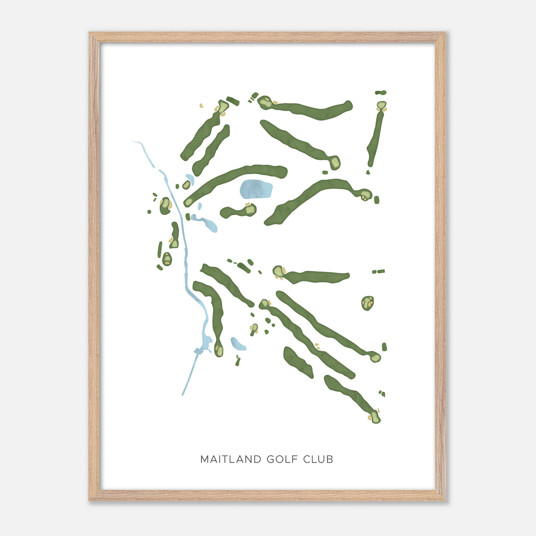Print of Maitland Golf Club Modern Map