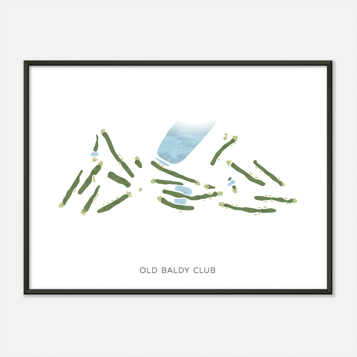 Print of Old Baldy Club Modern Map