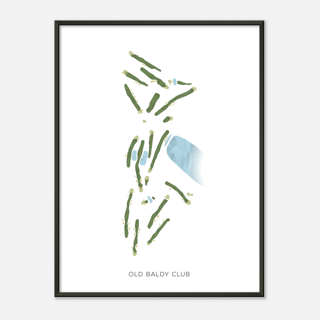 Print of Old Baldy Club Modern Map