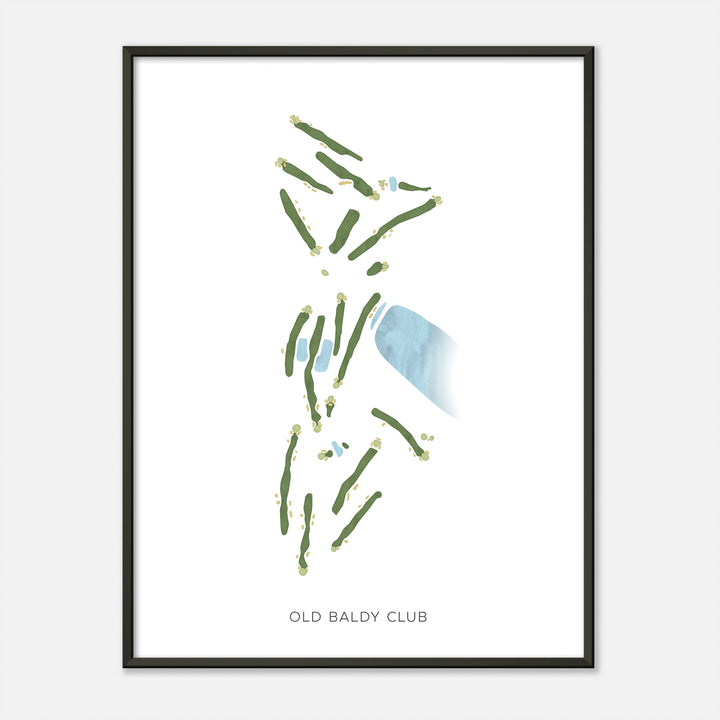 Print of Old Baldy Club Modern Map