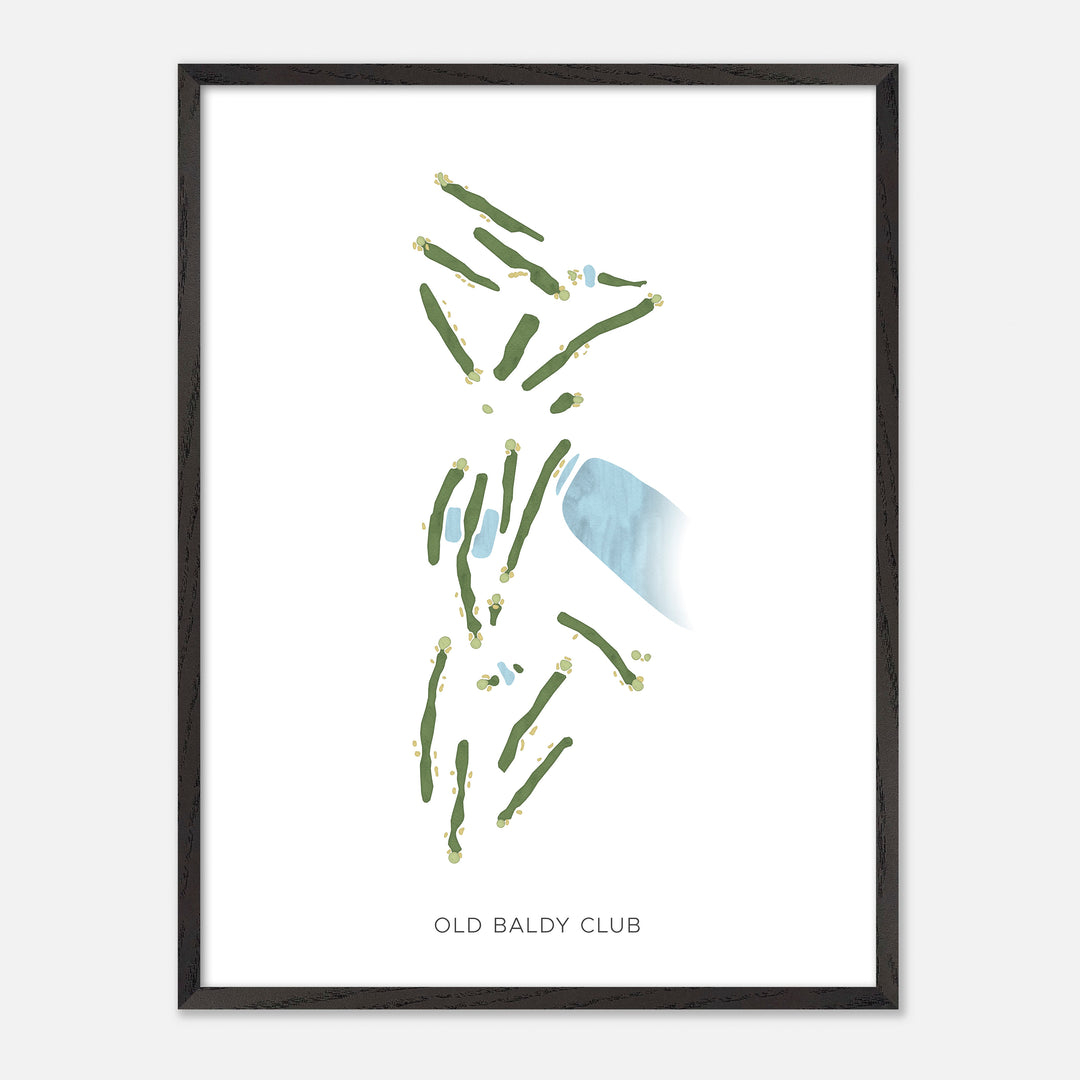 Print of Old Baldy Club Modern Map
