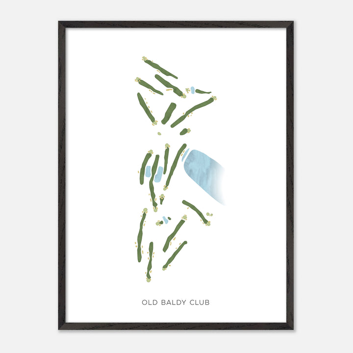 Print of Old Baldy Club Modern Map