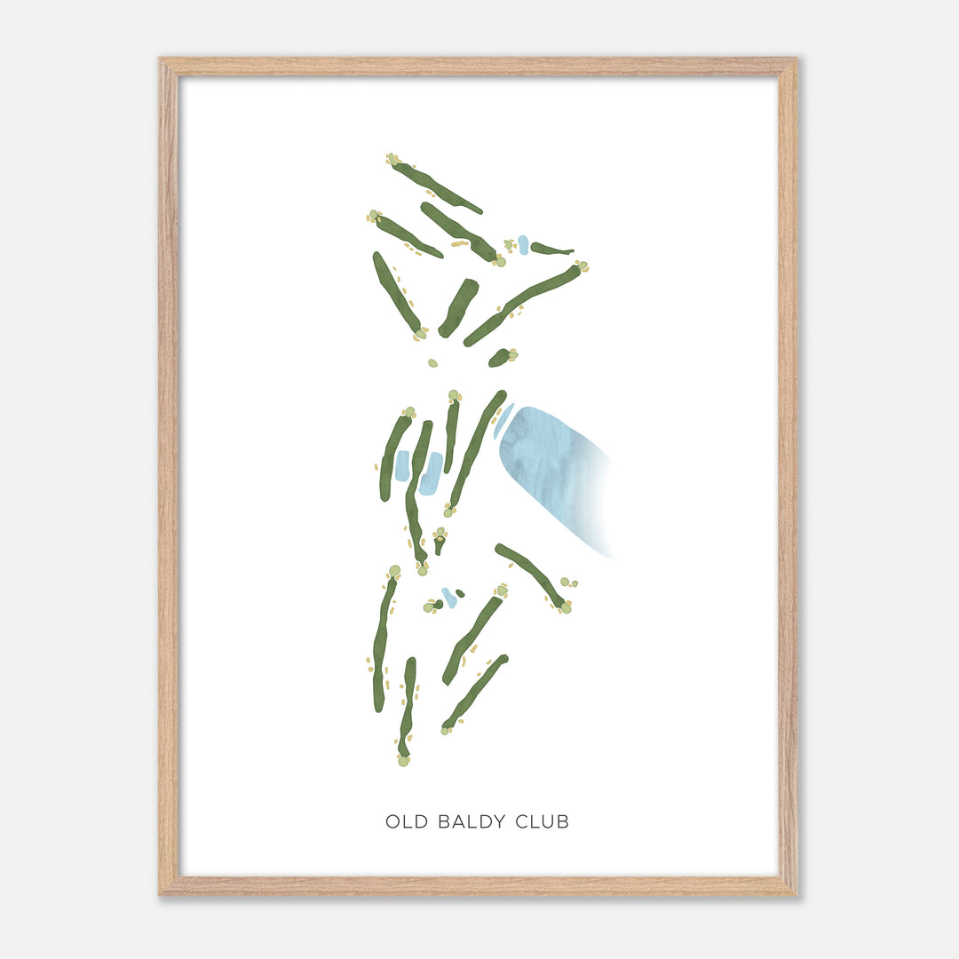 Print of Old Baldy Club Modern Map