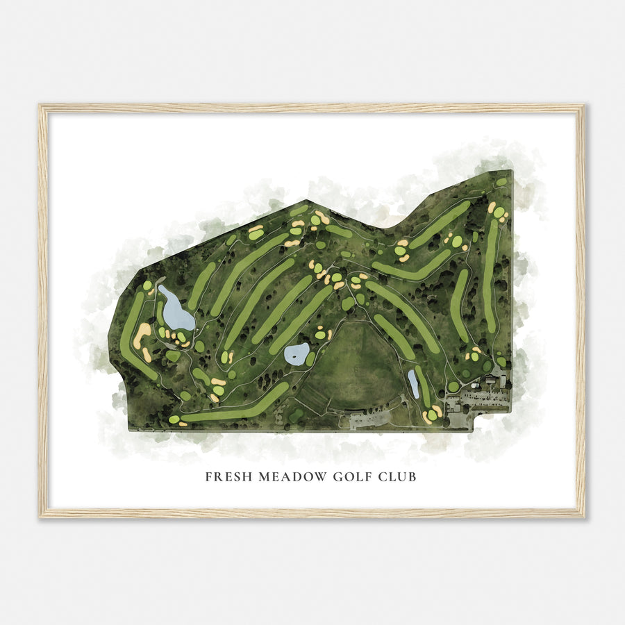 Print of Fresh Meadow Golf Club Classic Map