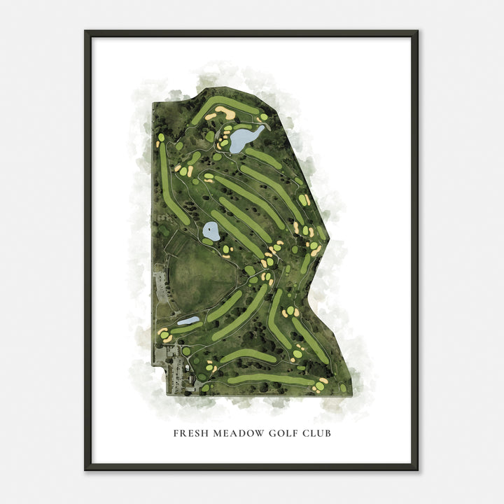 Print of Fresh Meadow Golf Club Classic Map