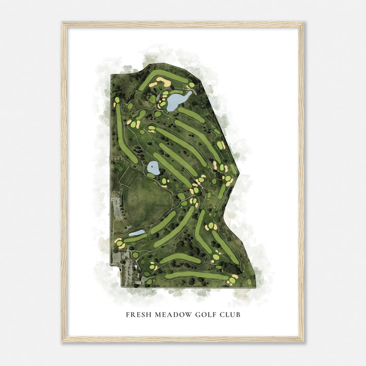 Print of Fresh Meadow Golf Club Classic Map