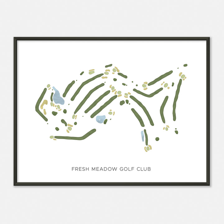 Print of Fresh Meadow Golf Club Modern Map