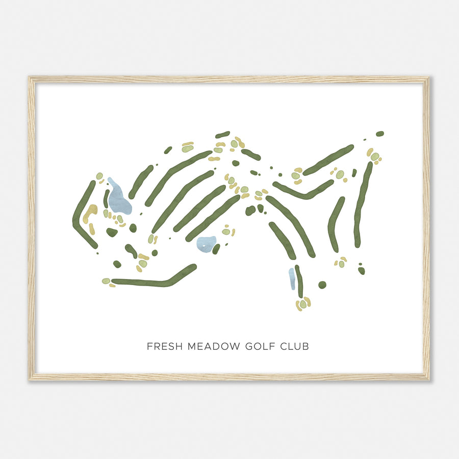 Print of Fresh Meadow Golf Club Modern Map