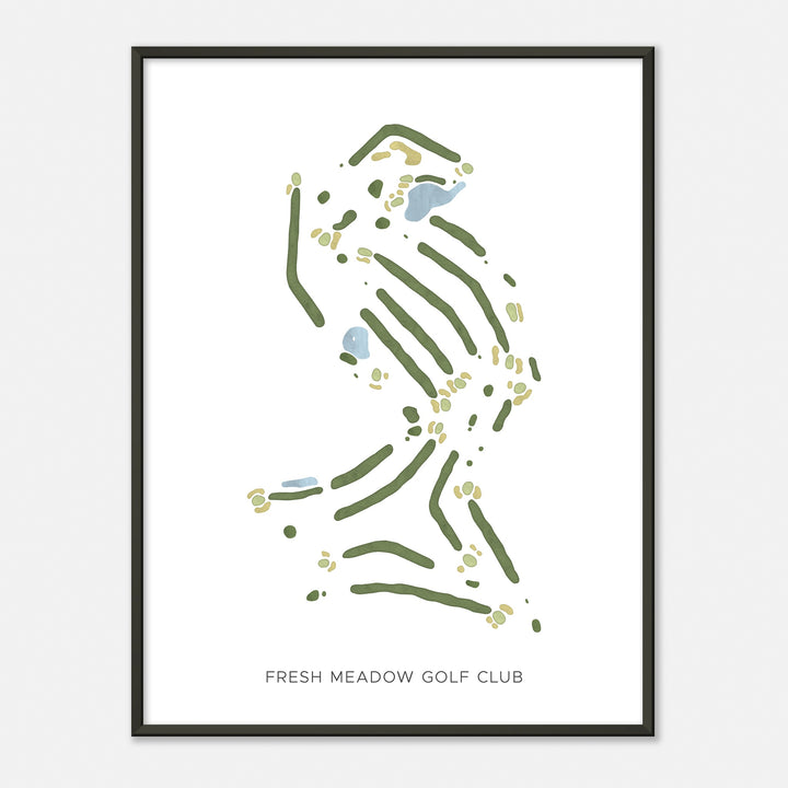 Print of Fresh Meadow Golf Club Modern Map