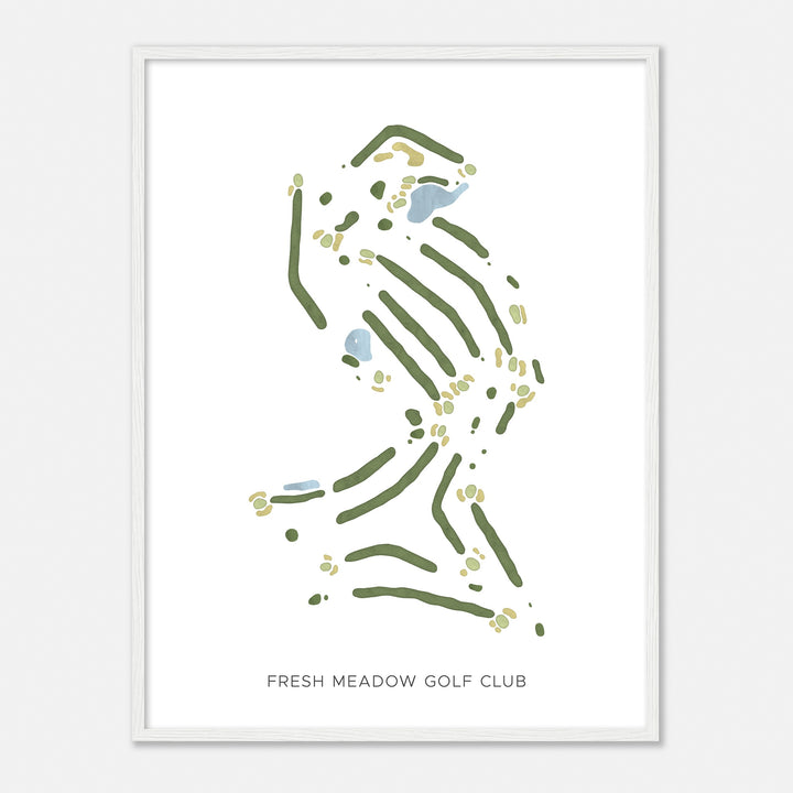 Print of Fresh Meadow Golf Club Modern Map