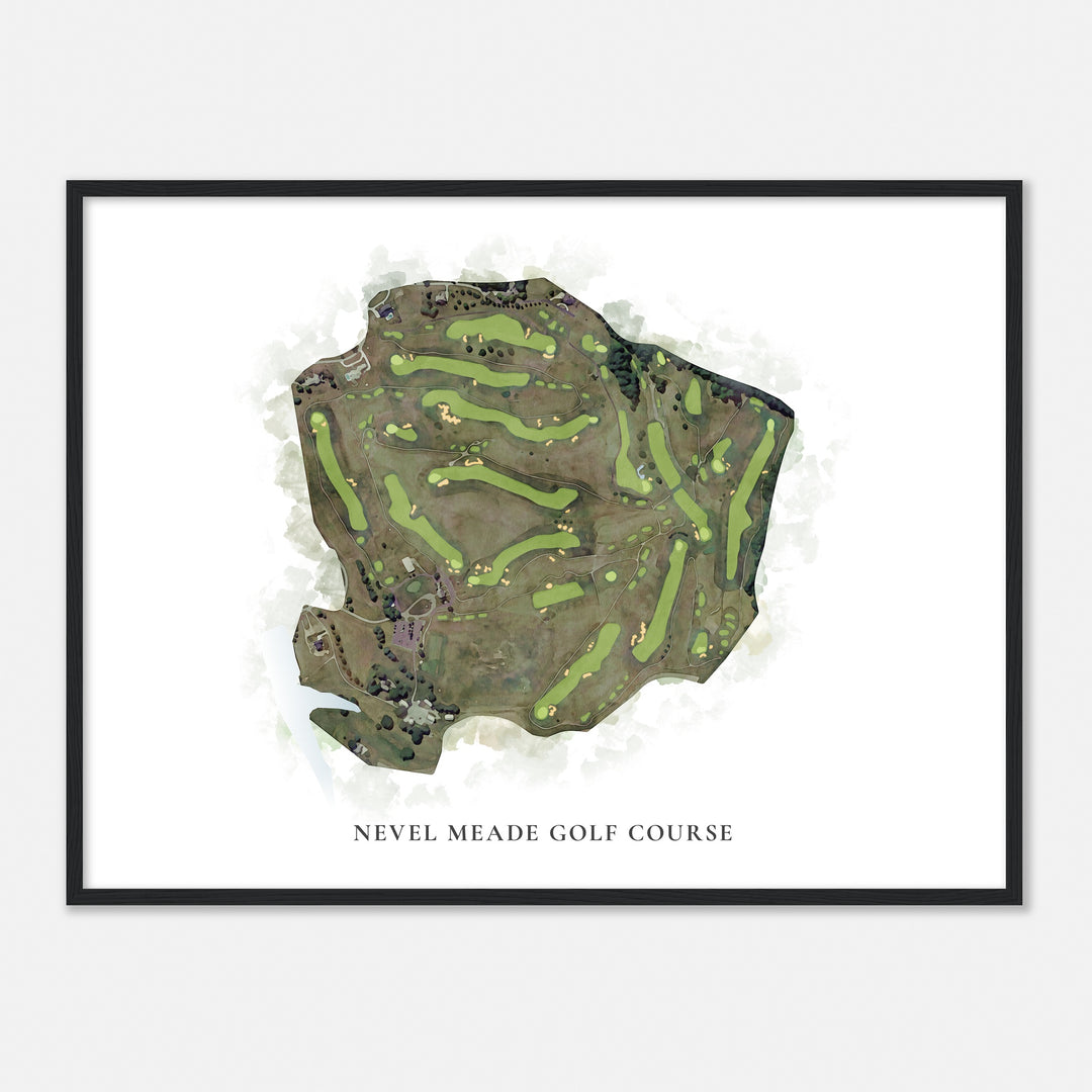 Print of Nevel Meade Golf Course Classic Map