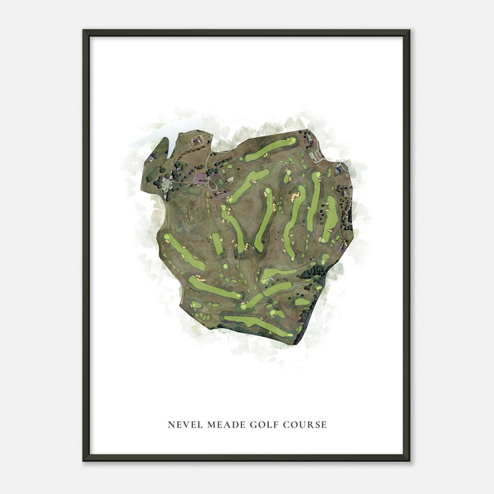 Print of Nevel Meade Golf Course Classic Map