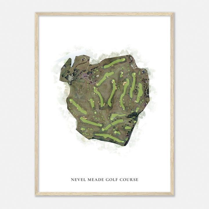 Print of Nevel Meade Golf Course Classic Map