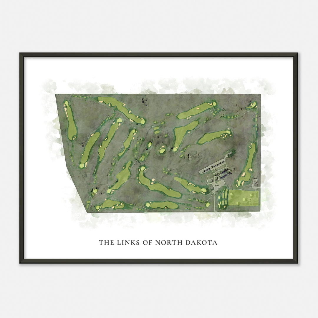 Print of The Links Of North Dakota Classic Map