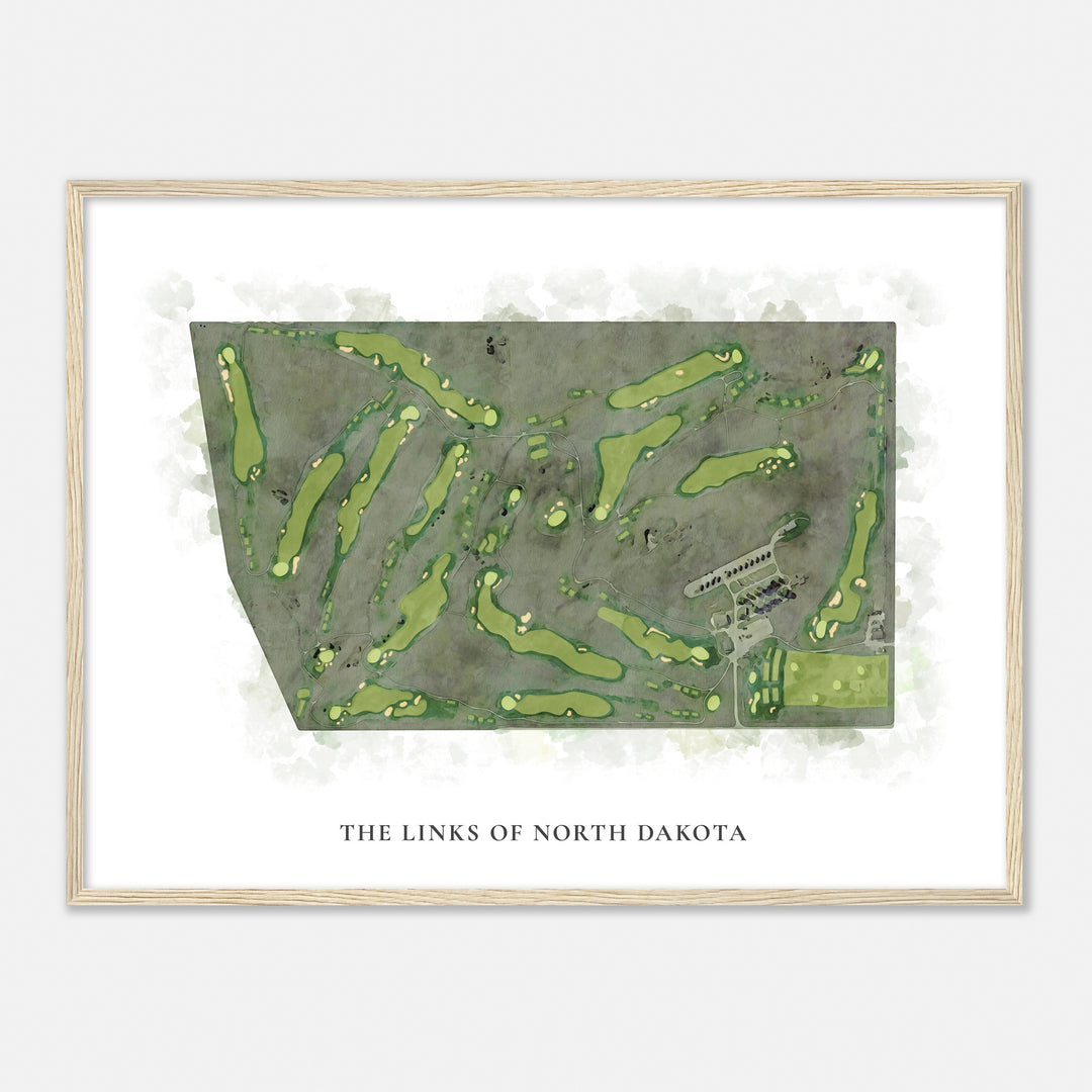 Print of The Links Of North Dakota Classic Map