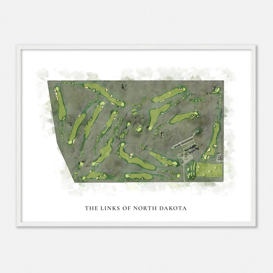 Print of The Links Of North Dakota Classic Map