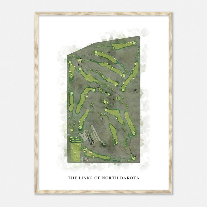 Print of The Links Of North Dakota Classic Map