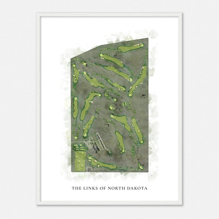 Print of The Links Of North Dakota Classic Map