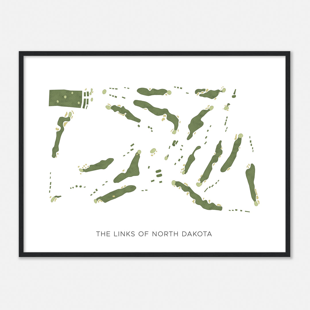 Print of The Links Of North Dakota Modern Map