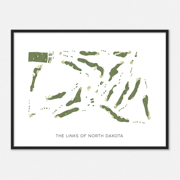 Print of The Links Of North Dakota Modern Map